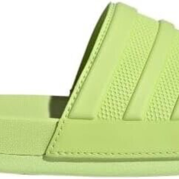 New Men's Adults adidas Adilette Comfort Slide Sandal Shoes Yellow Neon Size 15 - Picture 2 of 5